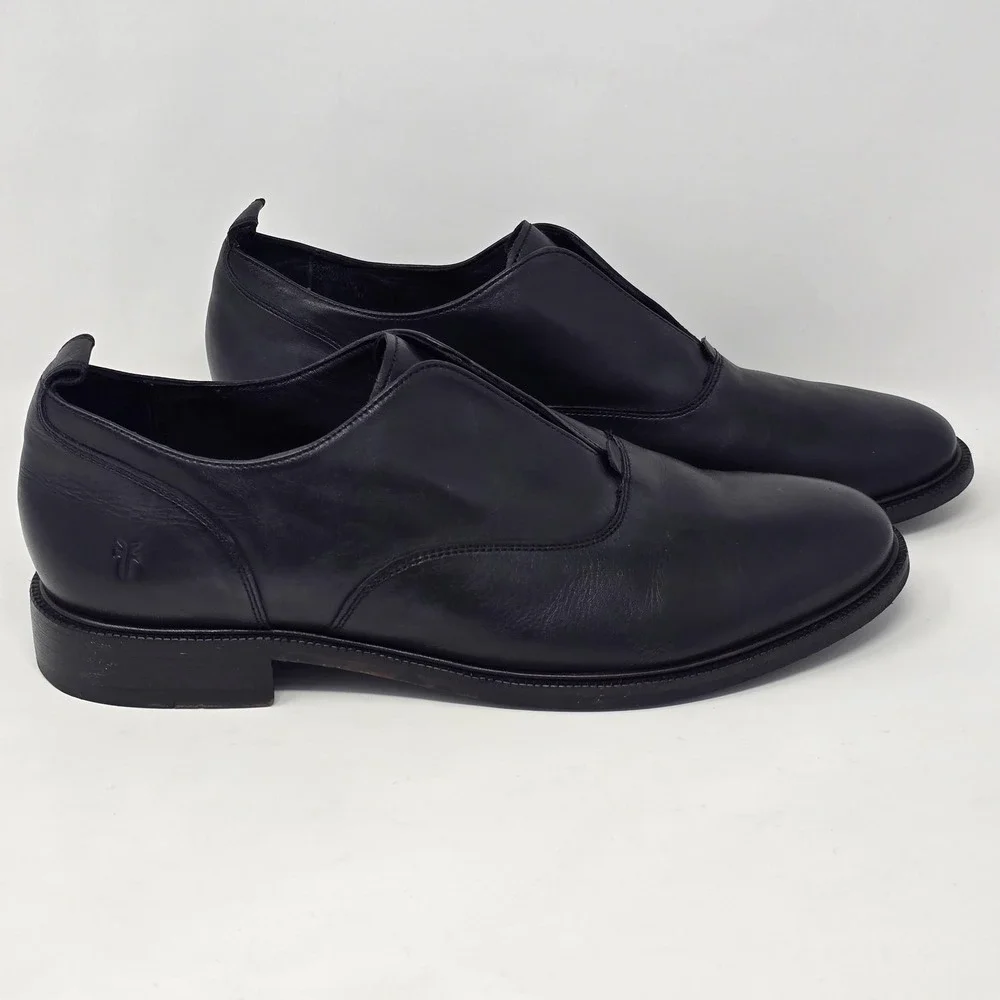 Frye Shoes Mens Size‎ 11 Black Leather Campus Slip On Dress Oxford Business